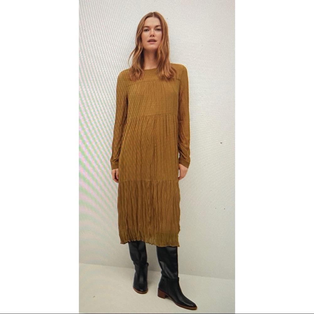 Brown Mango midi dress never been worn with tags